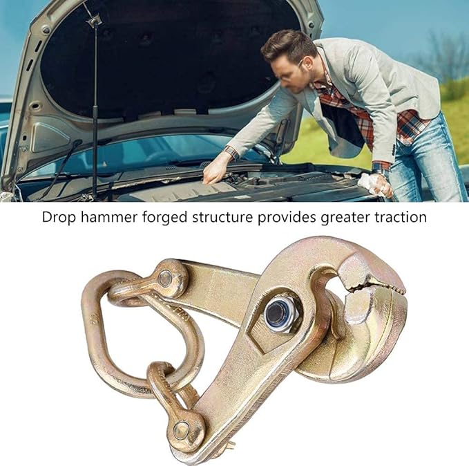 3 Ton Self-Tightening Scissor Clamp Serrated Jaw Puller - Auto Body Frame Repair Tool for Car Collision Panel & Sheet Metal Dent Pulling