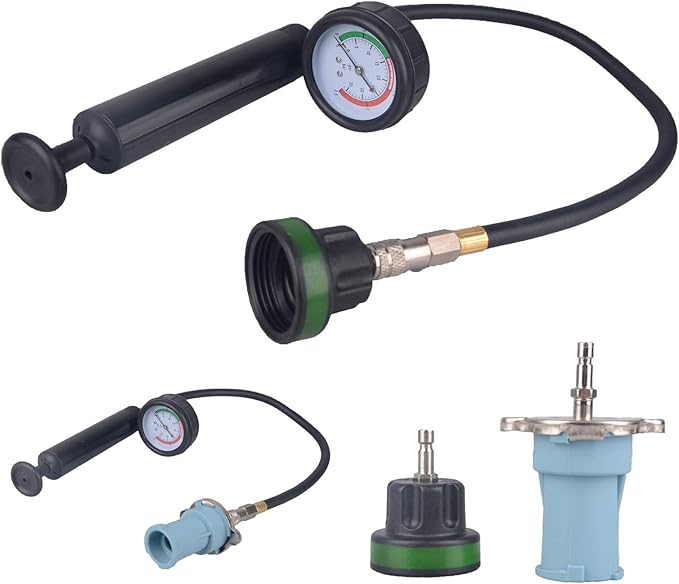 DAYUAN 28pcs Universal Radiator Pressure Tester Kit, coolant Pressure Tester Set coolant Vacuum Refill Tool for Cooling System (Red)