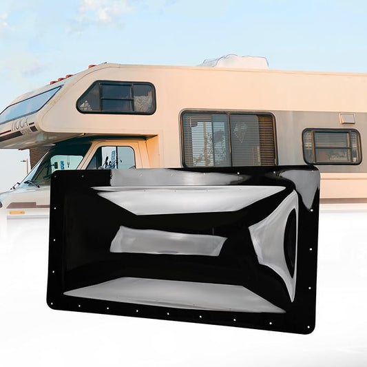 RVGUARD RV Skylight Replacement, 18" x 34" Outer Dimension Skylight Fits All Standard 14" x 30" Openings, RV Skylight for Camper Trailer Fifth Wheel Truck, UV Resistant, Impact Resistant, Black
