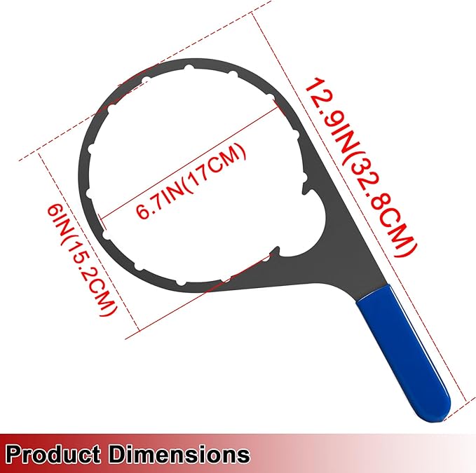 mooncar 6" Oil Fuel Filter Wrench for Davco 380134 vent cap/Filter collar remove tool Suitable for Fuel Pro 382,380, for Fleetguard/Cummins Detroit Diesel