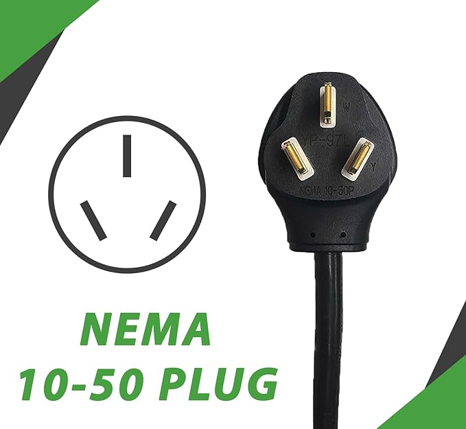 Primecom (NACS) EV Charger Mobile Connector, 40 Amp, Long Cord 30ft, 40ft, 50ft Level 2 Electric Vehicle Charging Station for Tesla, Hyundai Ioniq, Kia EV6 EV9 (10-50 Plug, 30 Feet)