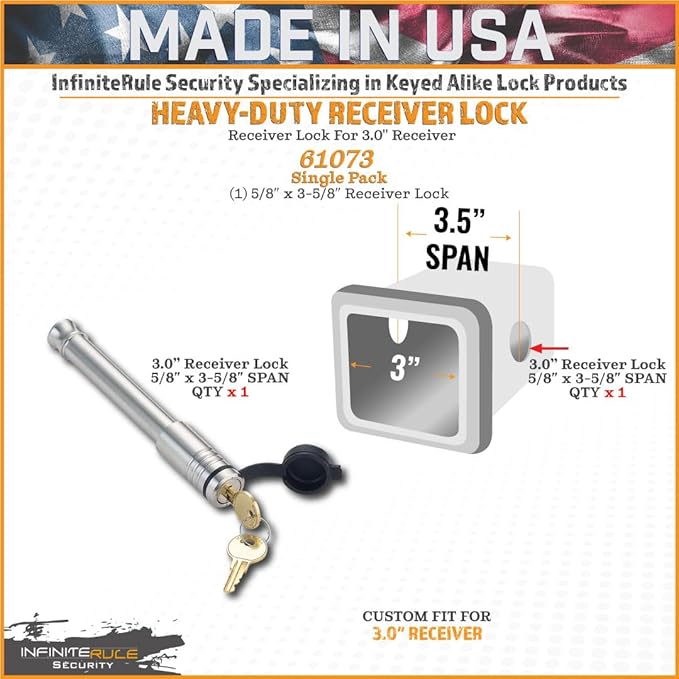 61073 | Receiver Lock for 3" Receiver