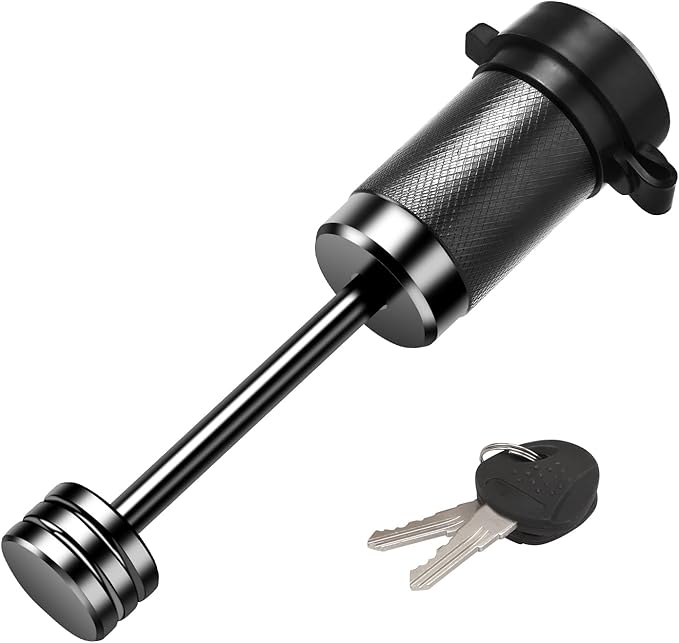 Trailer Coupler Lock 1/4" Dia, Trailer Tongue Lock with 2-1/2 Inch Span Fits Latch-Type Coupler, Solid Coupler Lock with Keys for Towing Boat Truck RV Car Trailer…