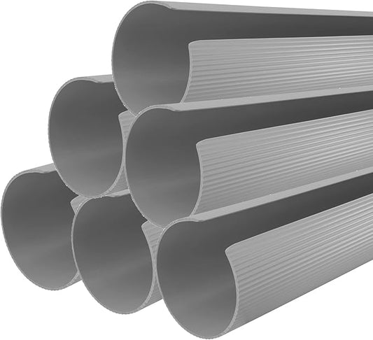 RecPro RV Patio Awning Cover Kit | 50" Segments Overlap to Protect Awning Fabric | White, Gray, or Tan | Kits Up to 24 Feet | Made in USA (6-pc - Fits Awnings up to 24ft, Gray)