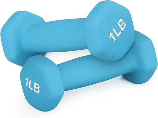 MADOG Dumbbell Set, Anti-Slip Neoprene Coated Hexagon Hand Weights for Home Gym Equipment Workouts Strength Training