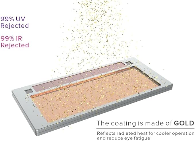 Tefuawe 2x4 1/4 Gold Automatic Welding Lens, 2 Amp TIG Rating, Variable Shade with Multiple Settings, For Stick Mig Tig