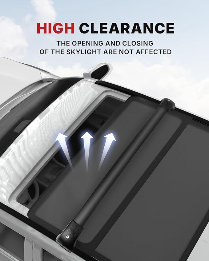 Richeer 220LBS Lockable Roof Rack Cross Bars for 2014-2019 Highlander XLE/Limited & SE/LE/LE Plus/LE Hybrid with Side Rails,Aluminum Anti-Theft Cargo Racks Rooftop Luggage Canoe Kayak Bicycle