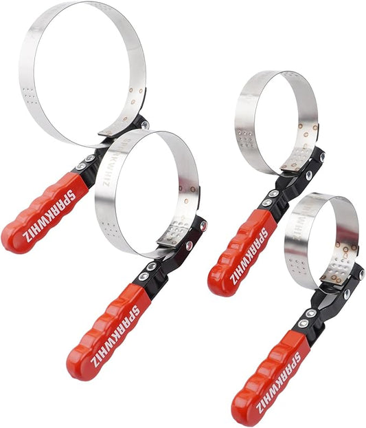 SPARKWHIZ Oil Filter Wrench Set, Oil Filter Removal Tool 2-3/4" - 5-1/4"