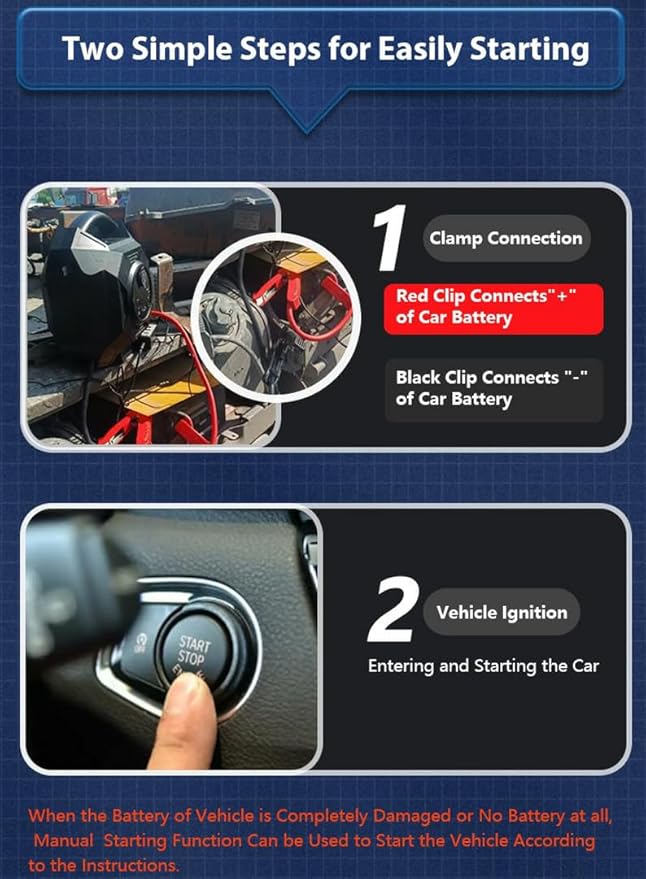 Heavy Duty Jump Starter,DM1264 30000A 12V Battery Jumper Starter Portable,-40F° Start Battery Booster Pack for Semi Truck Gasoline and Diesel Engines Up to 99L,Class8