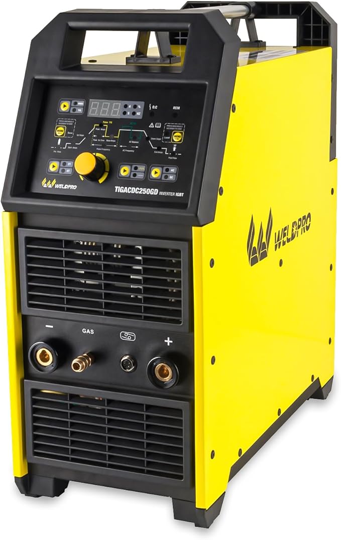 Weldpro 250A AC/DC Aluminum Tig Welder with Pulse CK TL26 TIG Torch, Digital Inverter MMA/TIG 110/220V Dual Voltage TIG Welding Machine AC DC 3 Year Warranty