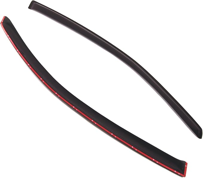 Tuningpros WD2-374 Dark Smoke 2 Pcs Set Window Visor (Outside Mount) Deflector Rain Guard Compatible with 1997-2003 Pontiac Grand Prix Coupe