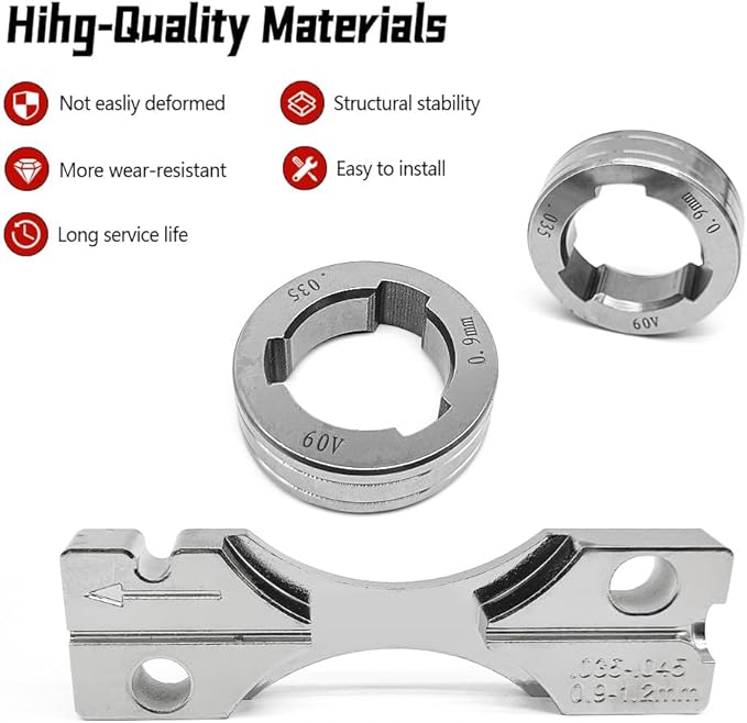 KP1696-035S Drive Roll Kit .035" V-Groove Fit for Lincoln 216 255XT 350MP MIG Welder for 25M LF-72 LN-15 LN-25 PRO Dual Power Wire Feeder Replace KP1696-1 for Solid Wire