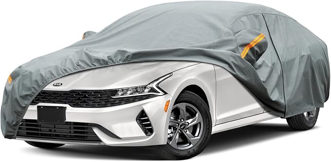 Kayme Heavy Duty Car Cover Custom Fit Kia K5 (2020-2025) Waterproof All Weather for Automobiles, Full Exterior Covers Sun Rain UV Protection.（Deliver About 3-10 Days）