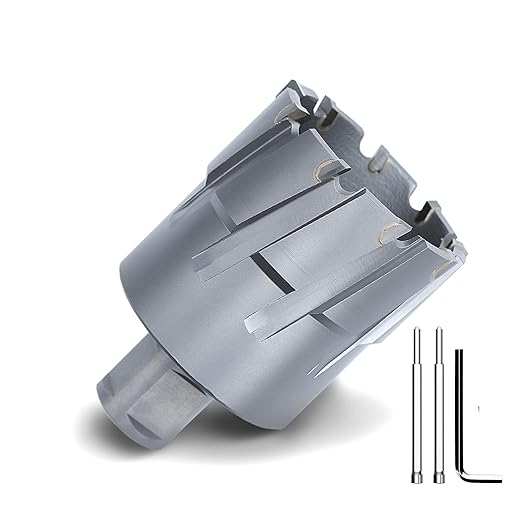 1-9/10" x 1-3/8" Annular Cutter with Weldon Shank,Carbide Tip Annular Drill Bit for Stainless Steel, Iron (1-3/8" Depth, 1-9/10" Diameter)