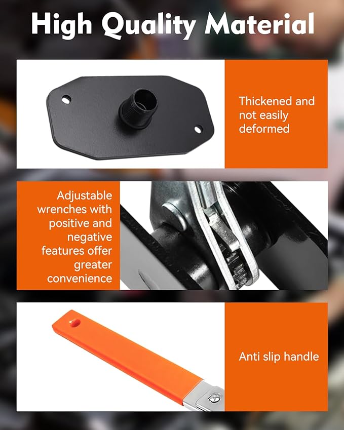 Upgraded Brake Caliper Compression Tool 4 in 1 Universal Caliper Piston Compressor Tool with 4 Brake Caliper Hangers Brake Pad Spreader Tool with 360°Swing Ratchets for Car Brake Repair