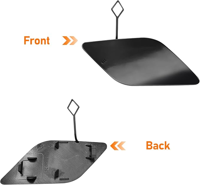 Compatible with 2010-2013 Mercedes Benz Tow Hook Cover for E-Class W212 E300 E350 E400 E550 A2128850126(Black,Right Passenger Side),Front Bumper Towing Eye Cap