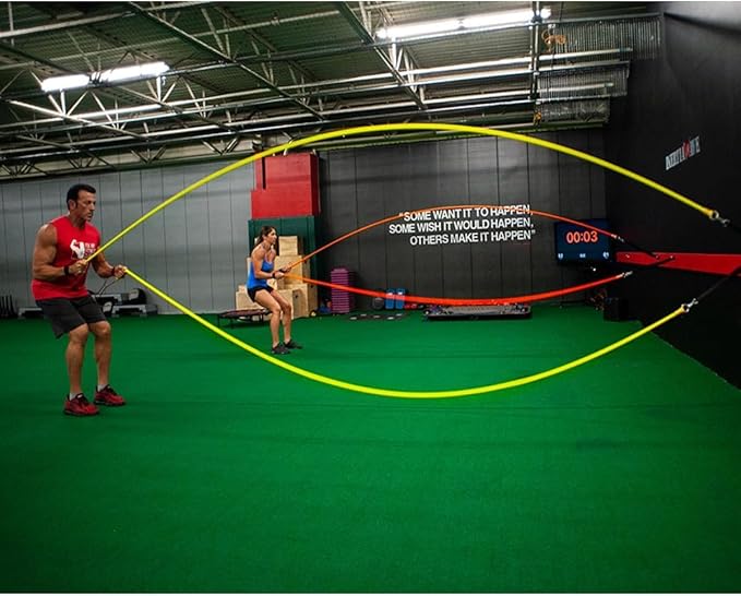 Strong Dynamic Rubber Battle Ropes Alternative for Home and Gym | Maximize Calorie Burn | Revolutionary Fitness Equipment for Abs and Full Body Workout