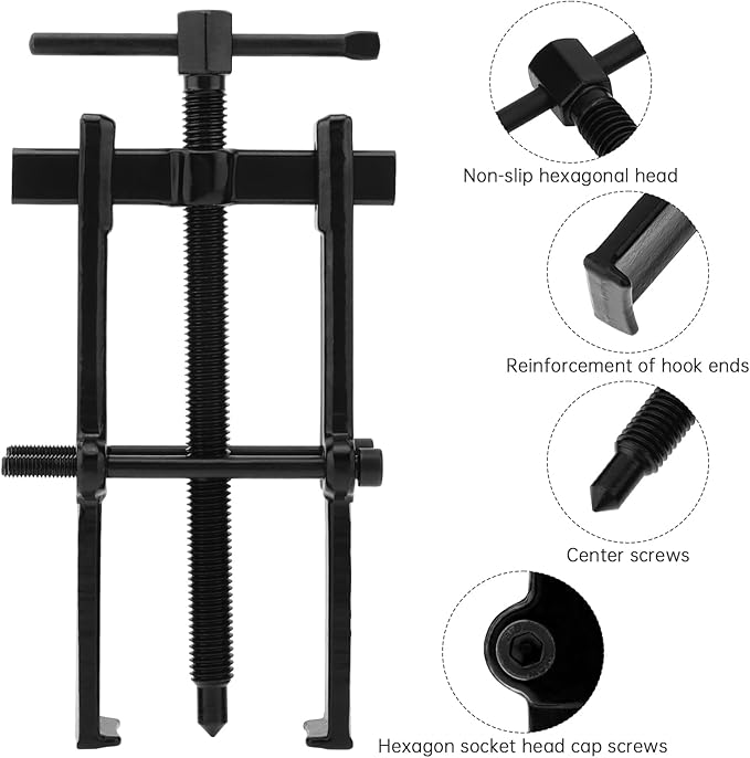 ChgImposs Two Claw Separate Lifting Device Pull Bearing Puller for Bearing Maintenance/Auto Car Repair, Strengthen Bearing Auto Mechanic Bearing Puller Tool (8 inch)