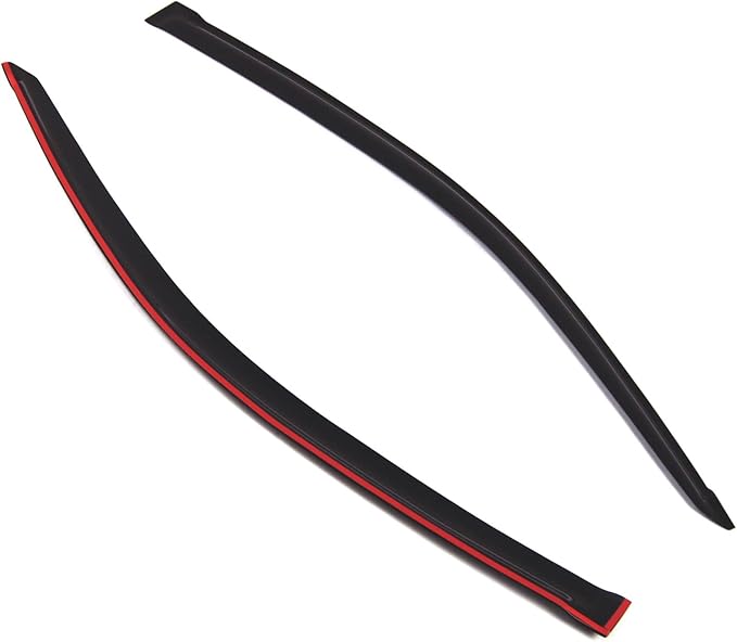 TuningPros Outside Mount Window Vent Visors Rain Guards Compatible with Honda CR-Z 2010-2016 | Side Window Wind Deflectors Rain Shields | Smoke Tinted, 2 Pcs Set, DGWV-800