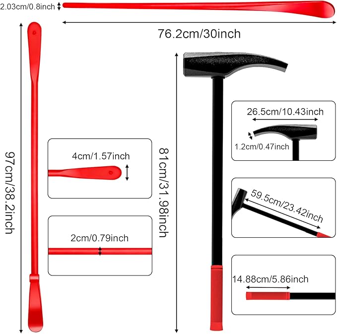Tire Bead Breaker Tool with Tire Hammer and 30inch Tire Iron and 38inch Tire Bar for Tire Changing Tool Tire Changer Kit