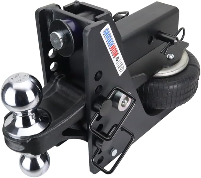 Shocker HD Max Air Hitch & Combo Ball, Fits 2-1/2" Hitch Chrome Combo 2" & 2-5/16" Balls