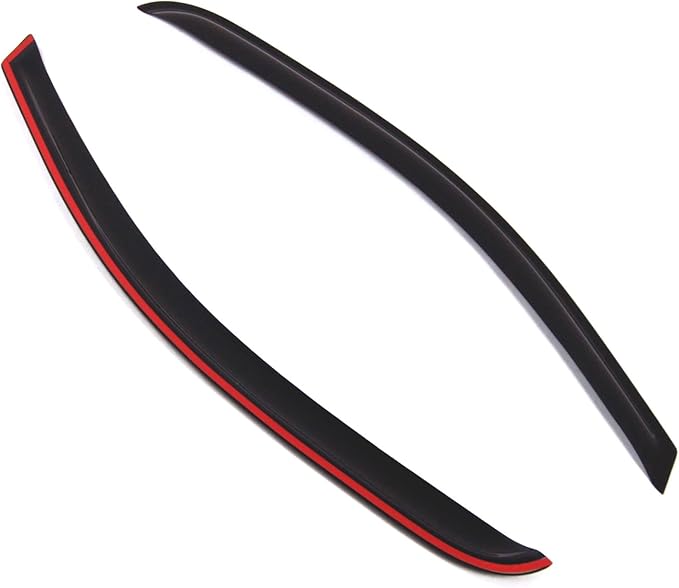 Tuningpros WD2-768 Dark Smoke 2 Pcs Set Window Visor (Outside Mount) Deflector Rain Guard Compatible with 2014-2016 Chevrolet Silverado Regular Cab