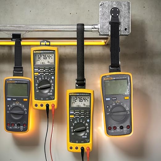 Multi Meter Magnetic Hanging Strap Multimeter Hanging Kit Accessory for Fluke Meters 2 Straps, 2 Clips and 1 Magnet Hanger