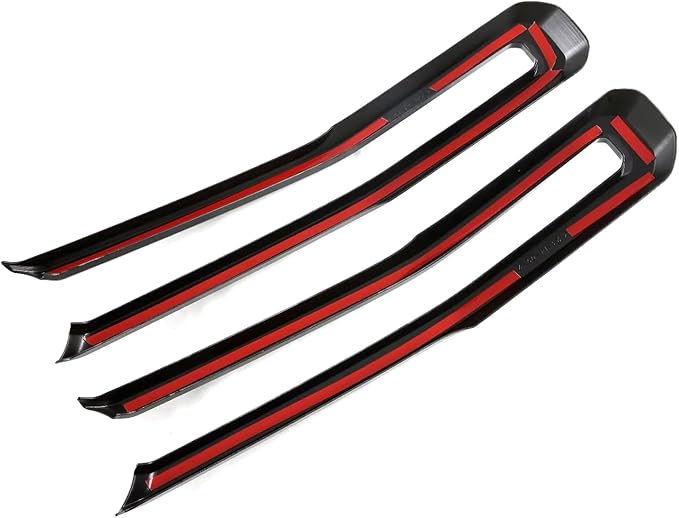 HIGH FLYING Car Exterior Accessories for Ford Ranger Wildtrack 2024 2025 Front Middle Grille Insert Bumper Overlay ABS Gloss Black 4pcs