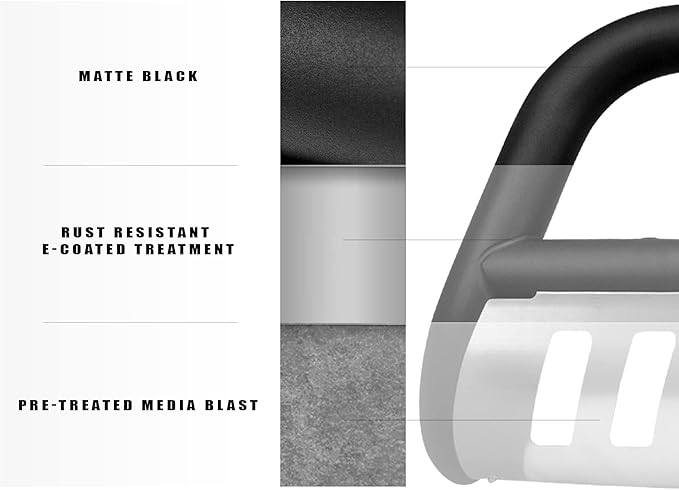 Armordillo 8705230 Classic Series Bull Bar - Matte Black with Aluminum Skid Plate Fits 2019-2021 Chevy Silveardo/GMC Sierra 1500