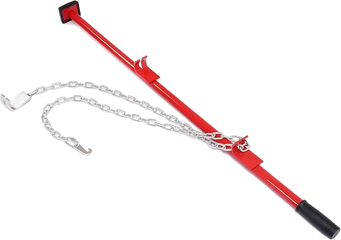 KUAFU Universal Auto Body Alignment Bar Pulling Stick Tool 52-3/8in for Car Repair Bumpers, Panels, Hoods and Decks Dent Puller Stick Alignment Repair Tool Powder Coated Steel