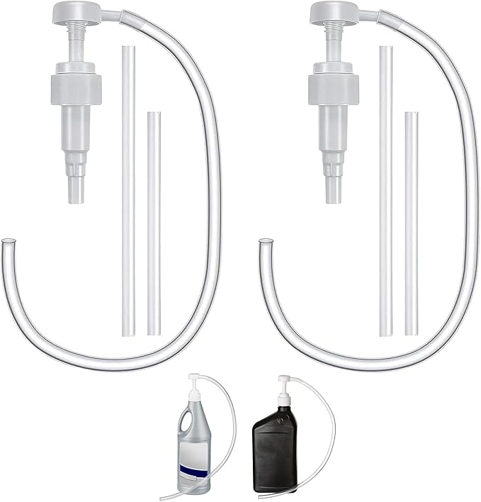 2PCS 5cc Hand Pump Transfers Gear Oil - Oil Pump for Standard Quart Bottles- Fluid Transfer Pump for Lower Unit Gear Oil - 5cc per Pump for Oil Change