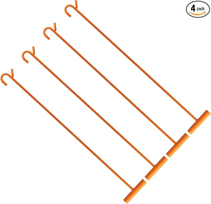 Heavy Duty 5th Wheel Pin Puller, 4 Pack 32" Solid Steel Chrome Plated Fifth Wheel Puller w/Hook