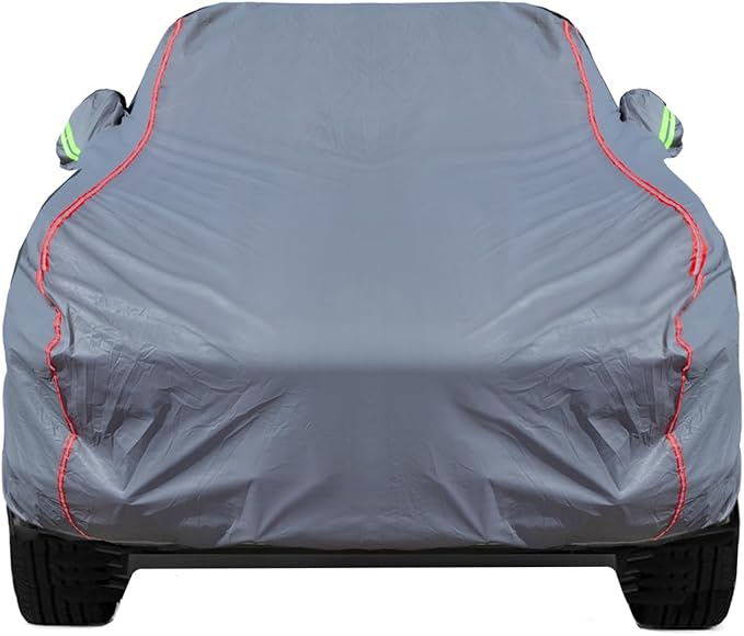 Breathable New Material, Waterproof Car Cover, Locks and Zipper Doors, Sunscreen Waterproof UV Prevention Snowproof Wind and Windproof,Suitable for Indoor Outdoor,for Pickup 198"-220",C7