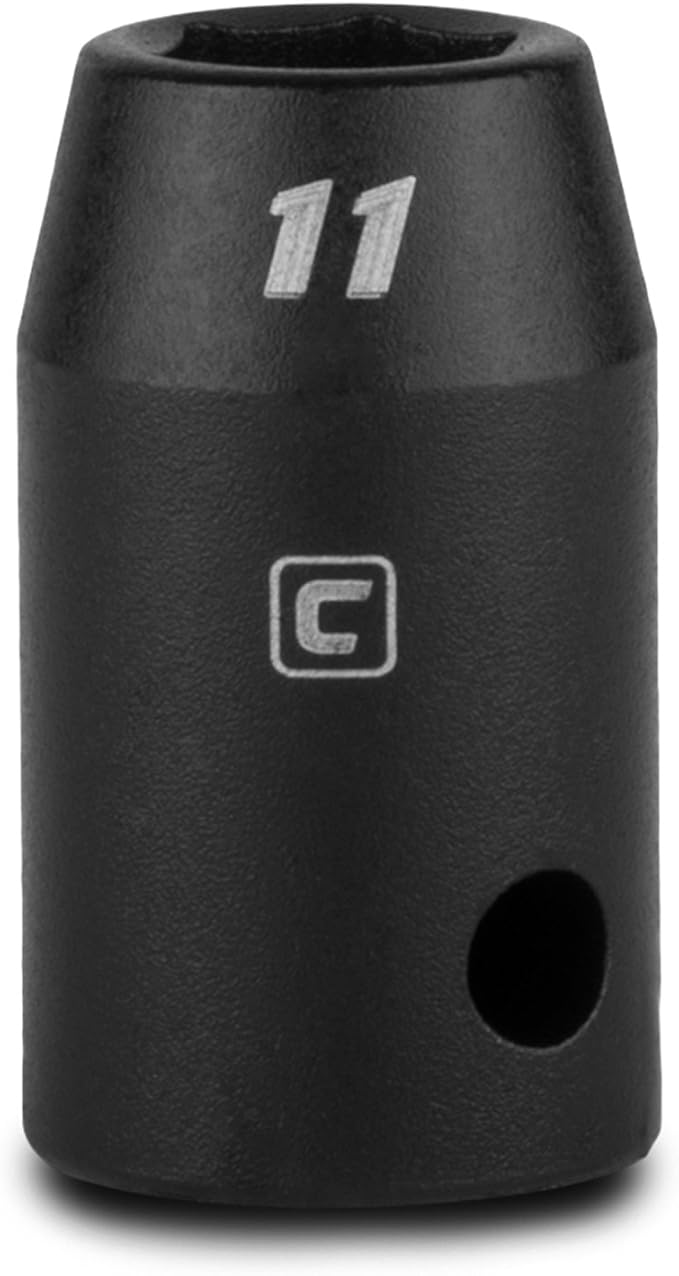 Capri Tools 11 mm Shallow Impact Socket, 1/2-Inch Drive, 6-Point, Metric