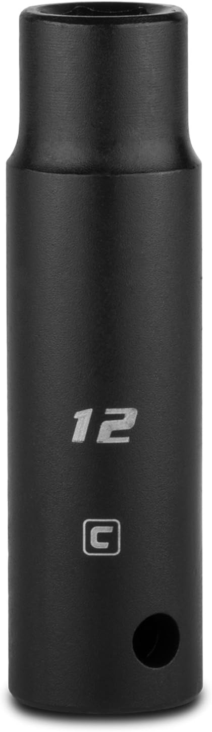 Capri Tools Deep Impact Socket, 1/2-Inch Drive, 6-Point, Metric (12 mm)
