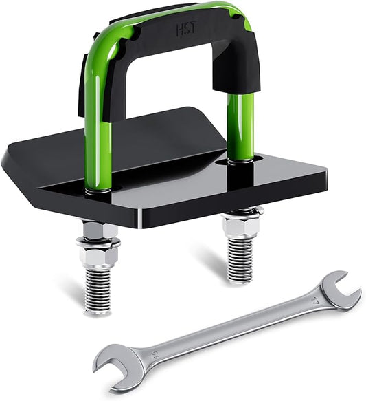 Hitch Tightener, Heavy Duty Anti-Rattle Hitch Stabilizer for 2" Hitch, Trailer Hitch Stabilizer with Rubber Isolator & Wrench for Hitch Mount, Cargo Carrier, Bike Rack (1 Pack, Green & Black)