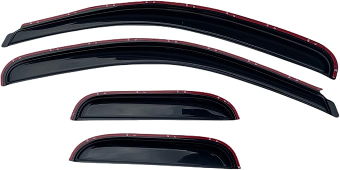 Side Window Wind Deflector, 4pcs in-Channel Rain Guards Set, Window Visor fit for 2007-2013 Chevy Silverado/GMC Sierra 1500,2007-2014 2500HD/3500HD with Extended Cab 194040