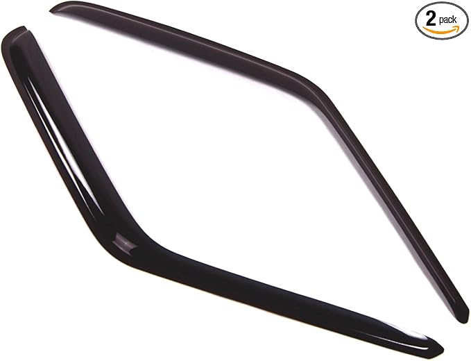 TuningPros Outside Mount Window Vent Visors Rain Guards Compatible with Ford Bronco 1980-1996 | Side Window Wind Deflectors Rain Shields | Smoke Tinted, 2 Pcs Set, DGWV-139