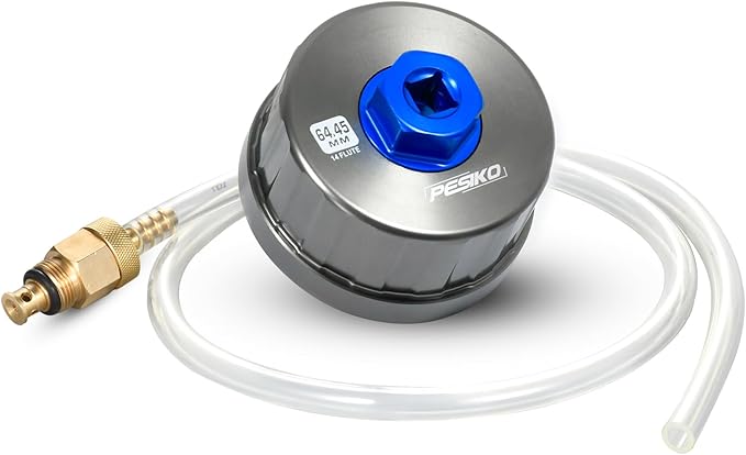 64mm Oil Filter Wrench and Drain Hose for Toyota, Lexus and Scion 2.0-5.7L Engine Cartridge Style Oil Filter Remover Tool