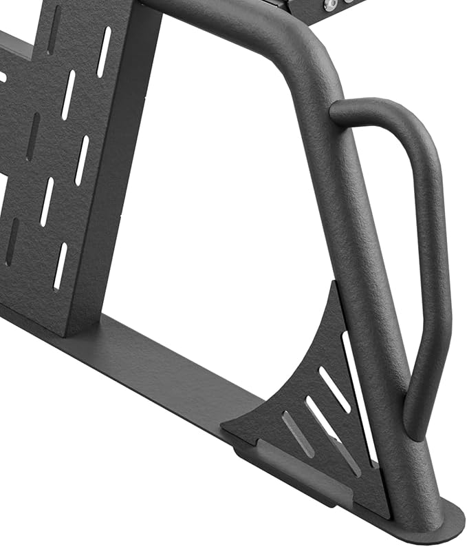 13.8" High Overland Bed Racks Truck Cargo Carrier Compatible with 2016-2025 Tacoma & 2020-2025 Gladiator JT with 2 LED Lights and Bed Rails, Full-Size Truck Rear Ladder Rack Back Cross Bars