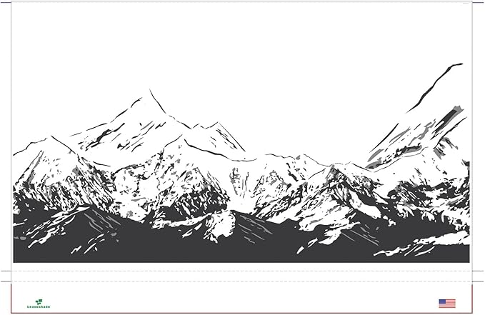 Leaveshade RV Awning Fabric Replacement Motorhome Camper Trailer Awning Fabric Super Heavy Vinyl Coated Polyester 13'3''(Fit for 14' Awning)- Mountains (Custom Looking)