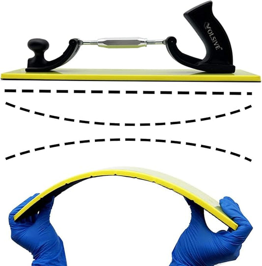 VOLSIVE Adjustable Sander Longboard Flexible Hand Sanding Blocks with Hook & Loop Backing Handle Sander, 7x42cm