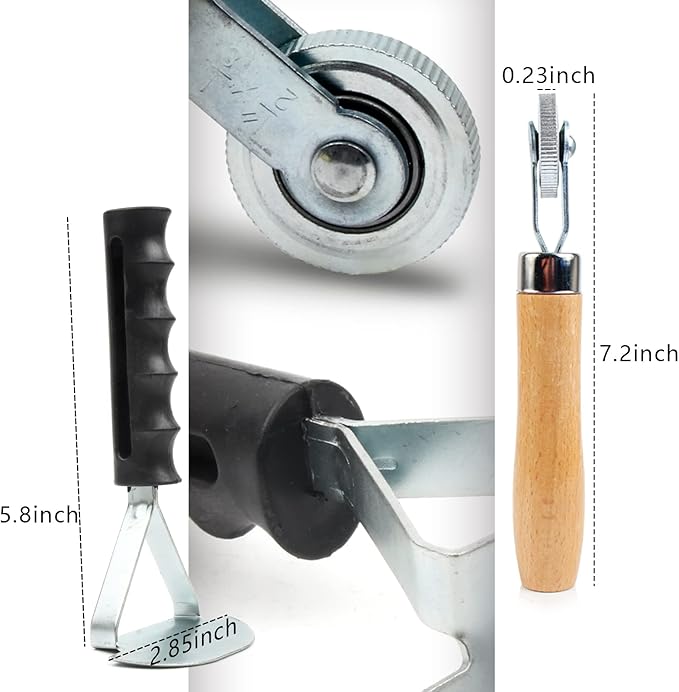 Tire Repair Patch Tools - 42mm Tungsten Steel Buffing Wheel & Tire Patch Roller Scraping Cutter Kit