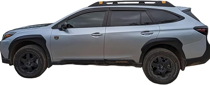 2020-2025 Tape-On Side Window Visor Deflectors Rain Guards for Subaru Outback Premium Limited Touring Dark Tinted Protectors 2021 2022 2023 2024