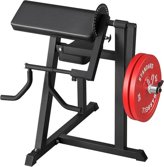 GMWD Bicep Tricep Curl Machine, 250LBS Plate Loaded Bicep Curls and Tricep Extension Machine, 2 in 1 Exercise Equipment for Home Gym Workout Station