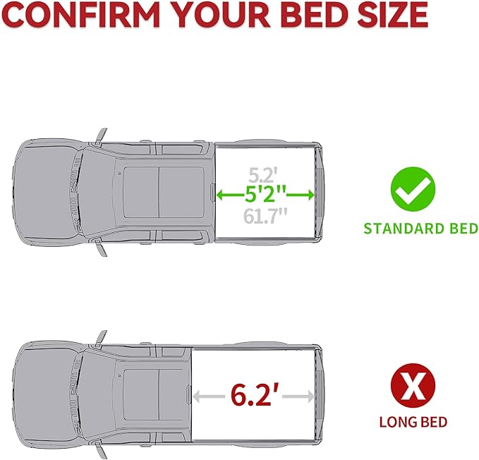 YITAMOTOR Low-Profile Hard Tri-Fold Truck Bed Tonneau Cover Compatible with 2015-2026 Chevy Colorado/GMC Canyon with 5.2 ft Bed