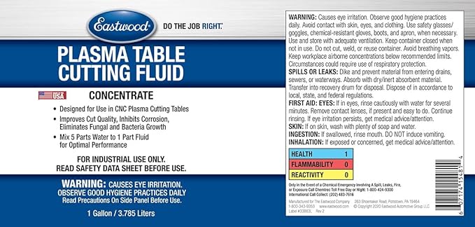 Eastwood CNC Plasma Cutting Table Fluid Gallon