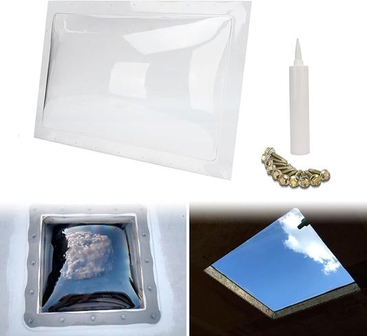 RV Skylight Outer Dome,18"x26" OD Universal Skylight Fits All Standard 14" x 22" Skylight Openings Replacement Travel Trailer RV Camper Truck Replace# SL1422C (Clear)