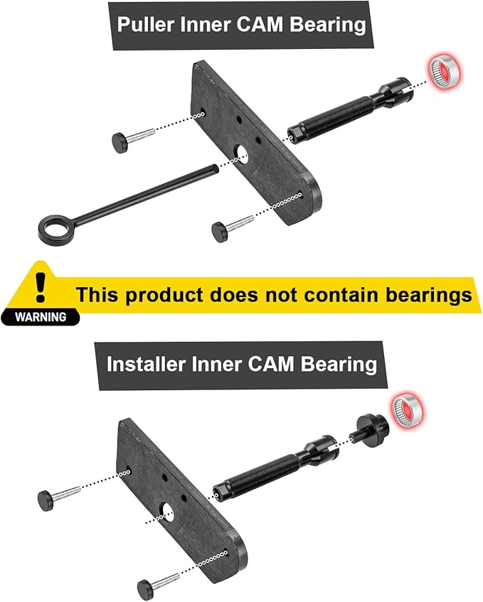Wsays Inner Single Cam Bearing Installer and Puller Camshaft Tool Compatible with Harley Evolution Engines Inner Single Cam 1984-Present, Fit Sportster 1986-2022, Fit Big Twin 1984-1999
