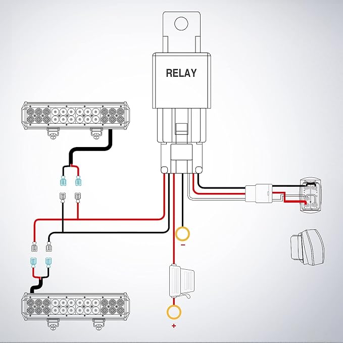 Nilight 6.5Inch 2PCS 120W Spot & Flood Combo Bar Driving Waterproof Led Work Light Triple Rows with 5 Pin Rocker Switch Power 16AWG Wiring Harness Kit-2 Leads for Off-Road Truck , 2 Years Warranty